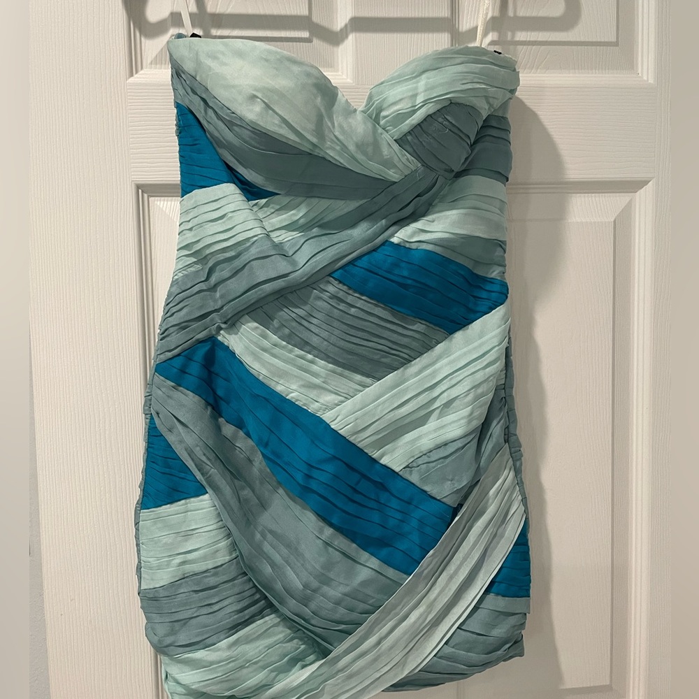 Bebe unique blue evening dress event dress